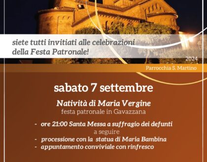 Festa Patronale della Natività della Beata Vergine Maria Parrocchia San Martino Gavazzana